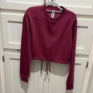 Maroon Cropped Sweatshirt